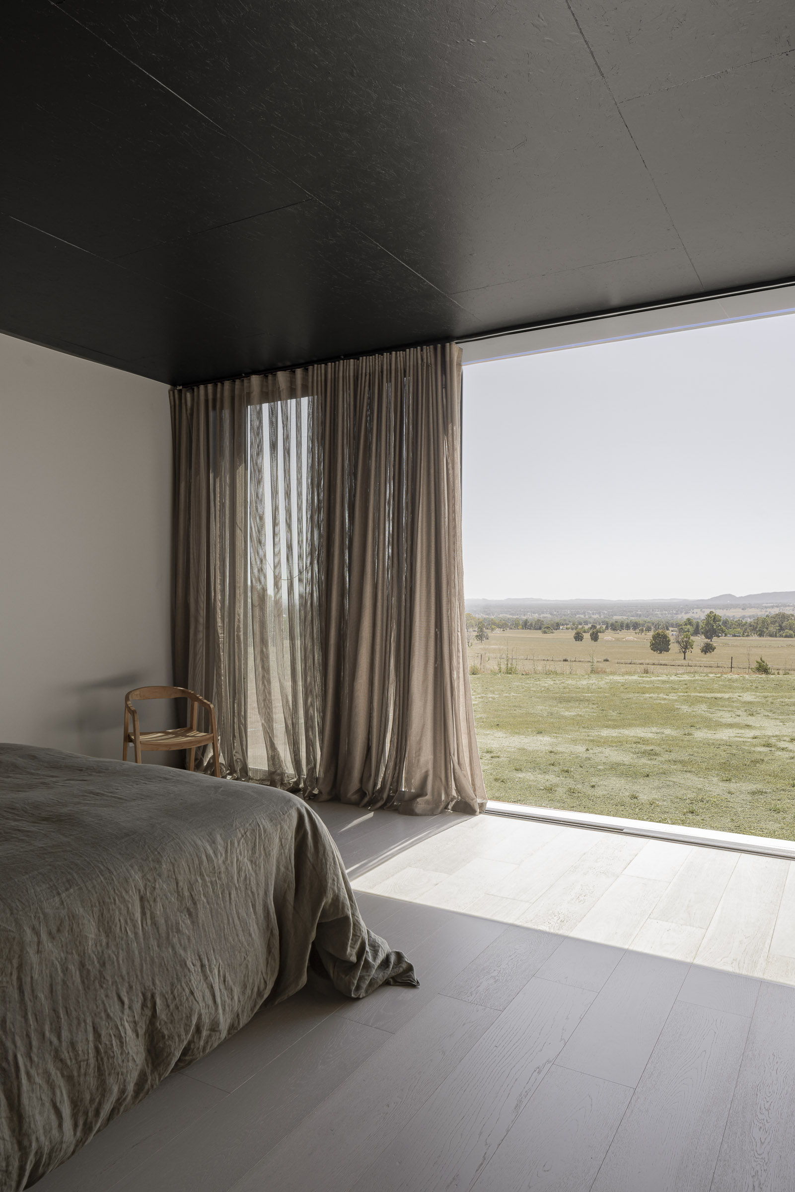 Master bedroom at Prema Meditation retreat property, Mudgee