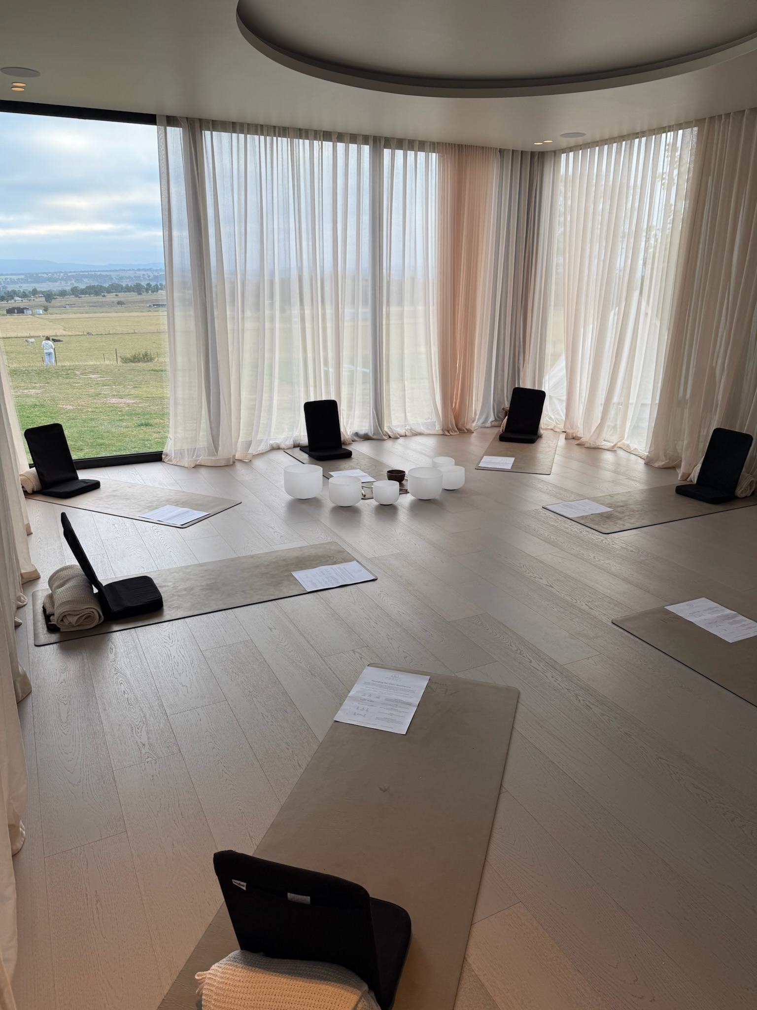 Rounding practice at a Prema Meditation retreat in Mudgee